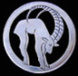 Henry George Murphy silver Capricorn brooch.